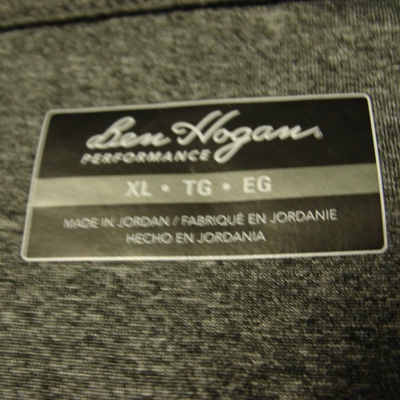 Ben Hogan Performance Golf Polo XL Mens Collared Club Shirt Black Gray White - Picture 6 of 16